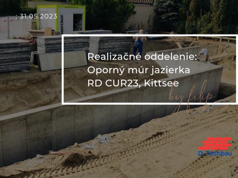 Realizačné oddelenie: Oporný múr budúceho jazierka